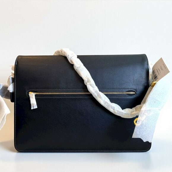 Large Coach 35 Tabby Chain Black Leather With Gold Hardware - Picture 7 of 16